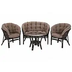 Садові меблі з ротанга Bahama Brown / Cappuccino 3+1