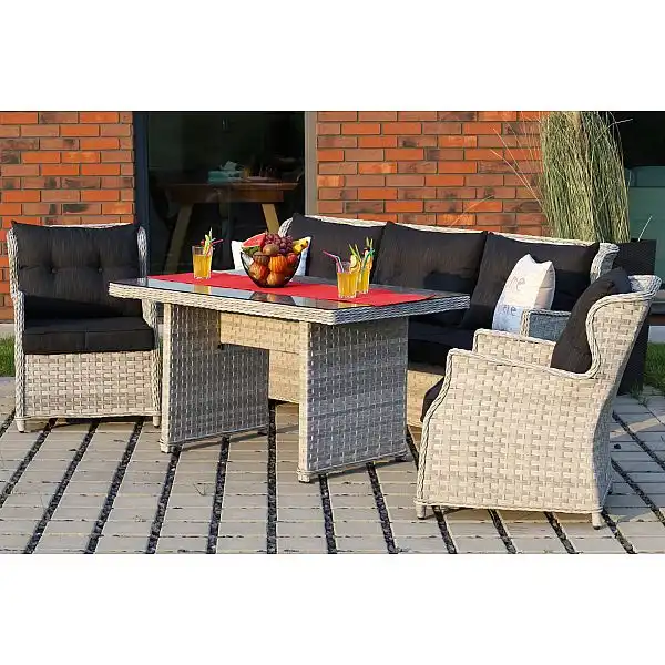 Садові меблі з техноратгана Siena Dinner Grande Brown / Taupe