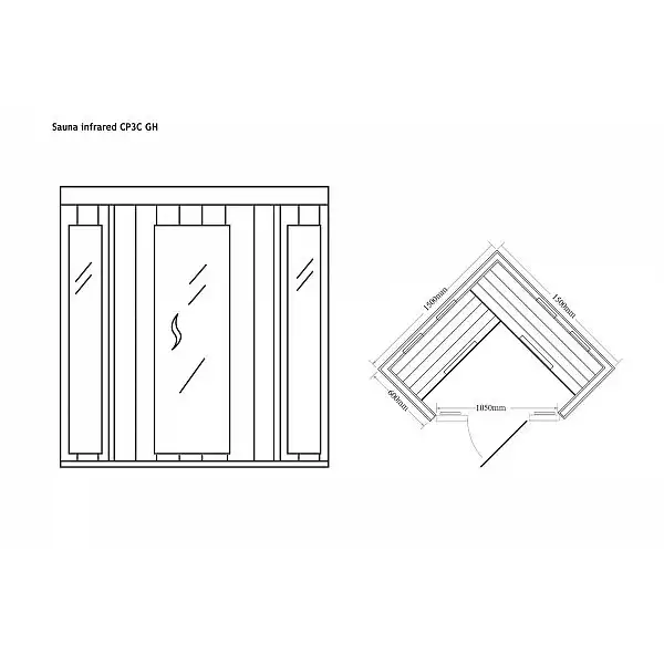 Інфрачервона сауна з кольоротерапією CP3C GH