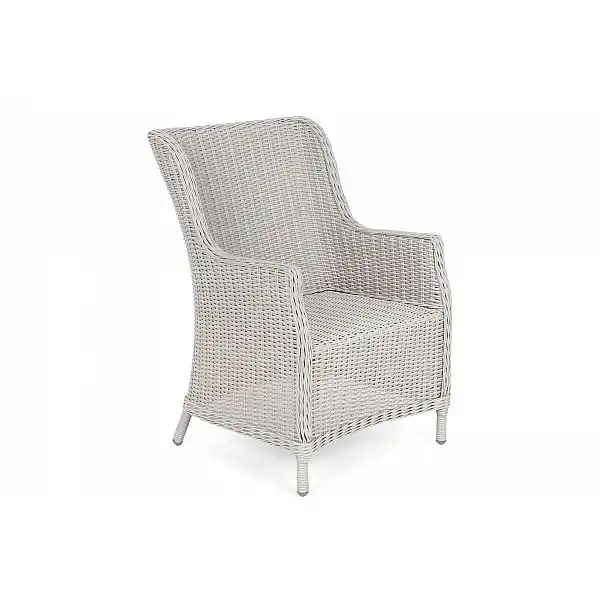 Садові меблі з техноратанга Bristol Round 150 см Білий / Сірий 6+1