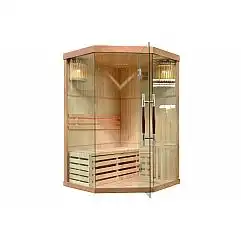 Фінська кутова сауна EA2C з каменкою
