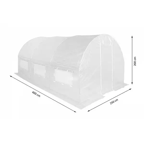 Фольгований тунель 250 x 400 см (10 м²) каркас + зелена фольга