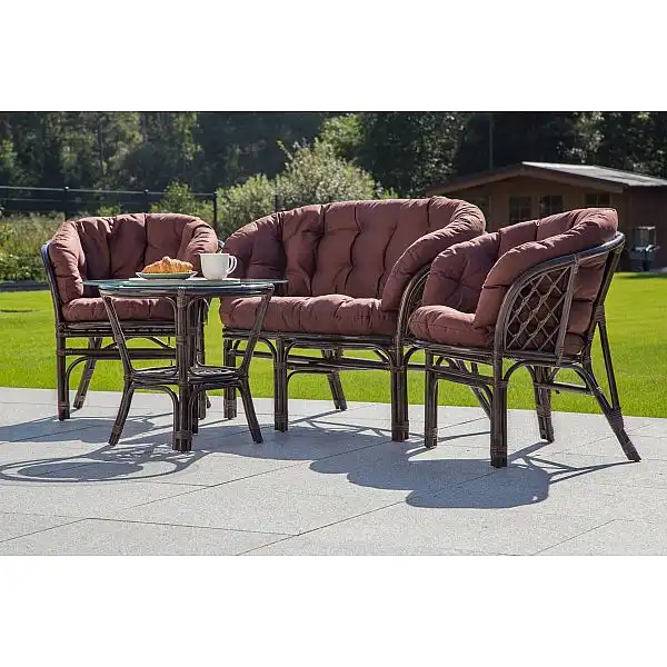 Садові меблі з ротангу Bahama Brown / Brown 2+1