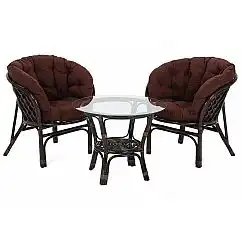 Садові меблі з ротангу Bahama Brown / Brown 2+1