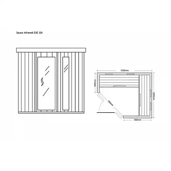 Інфрачервона сауна з кольоротерапією G3C GH White