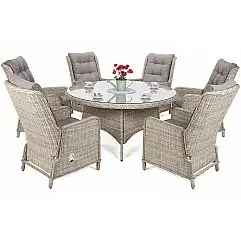 Садові меблі з техноратанга Lamezia Beige / Beige Melange 6+1 II. видів