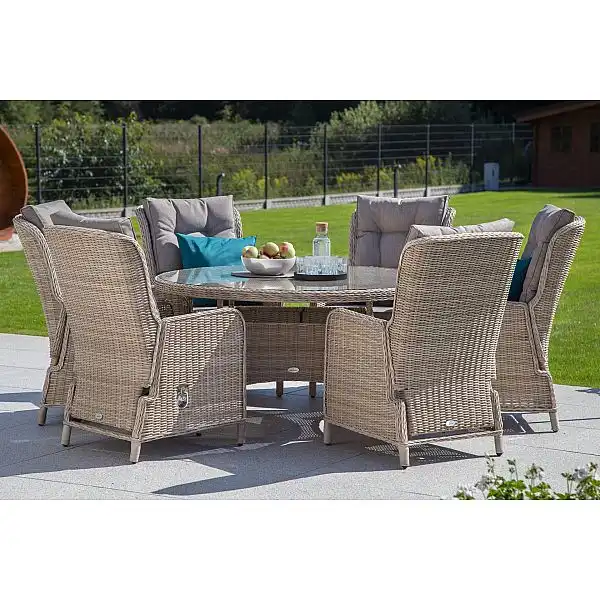 Садові меблі з техноратанга Lamezia Beige / Beige Melange 6+1 II. видів