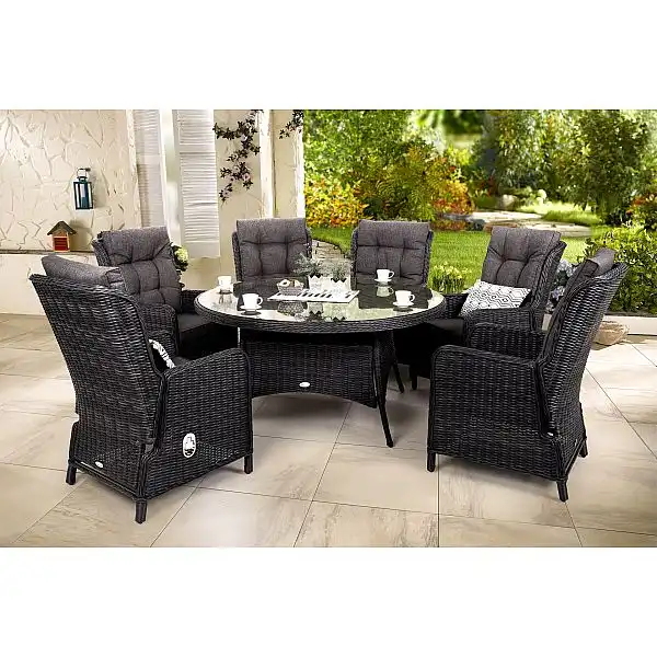 Садові меблі з техноратанга Lamezia Beige / Beige Melange 6+1 II. видів