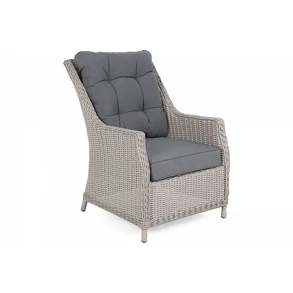 Кутовий набір садових меблів Alicante White / Grey правий