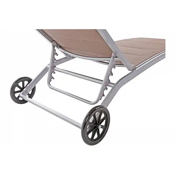 Алюмінієвий садовий шезлонг Ibiza Silver / Taupe II. види