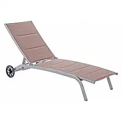 Алюмінієвий садовий шезлонг Ibiza Silver / Taupe II. види