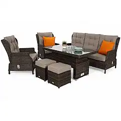 Садові меблі з техноратангу Trivento Plus Brown Mat / Brown Melange