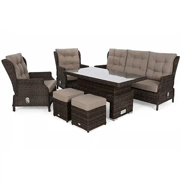 Садові меблі з техноратангу Trivento Plus Brown Mat / Brown Melange