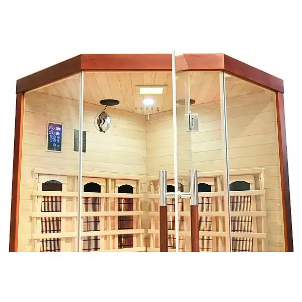 Инфракрасная угловая сауна RG2C с цветотерапией (выставочная модель)