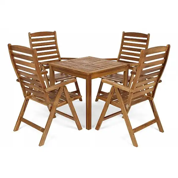 Дерев'яні садові меблі Acacia Square 80 см 4+1