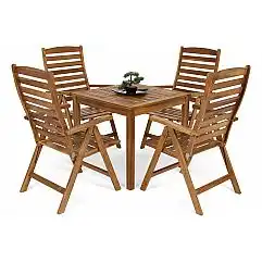 Дерев'яні садові меблі Acacia Square 80 см 4+1