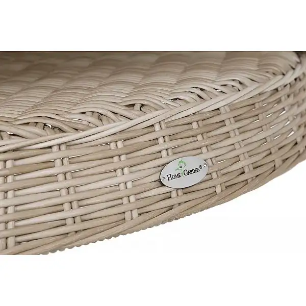 Садовая мебель из техноротанга Bristol Round Elegant 150 см Бежевый/Бежевый Меланж 6+1 выставка