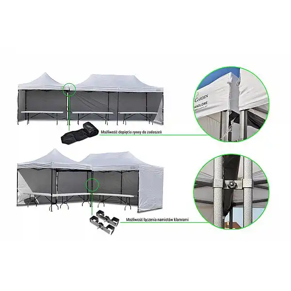 Торговий намет 600 х 300 см червоний