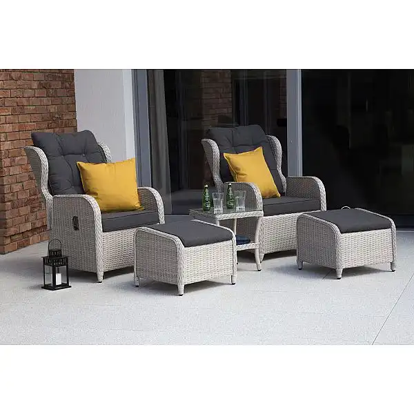 Садові меблі з техноратангу Sofia Light Grey / Grey Melange