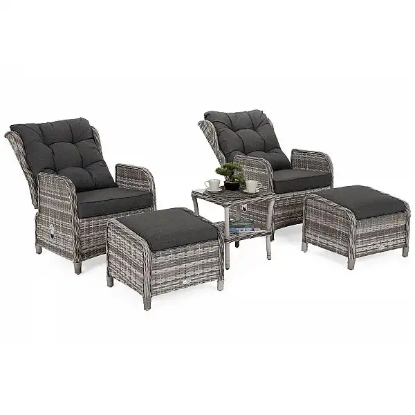 Садові меблі з техноратангу Sofia Light Grey / Grey Melange