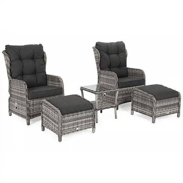 Садові меблі з техноратангу Sofia Light Grey / Grey Melange