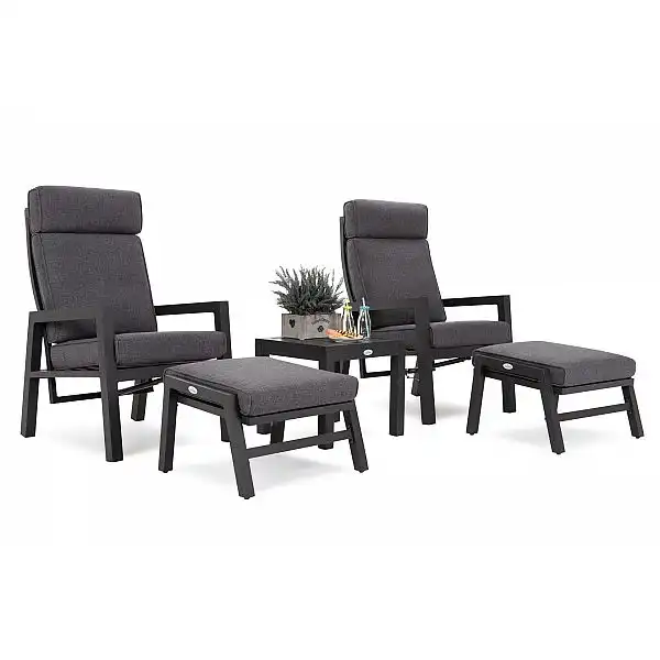 Алюмінієві садові меблі Morton Dark Grey / Grey