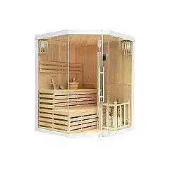 Фінська кутова сауна TG3C White з плитою