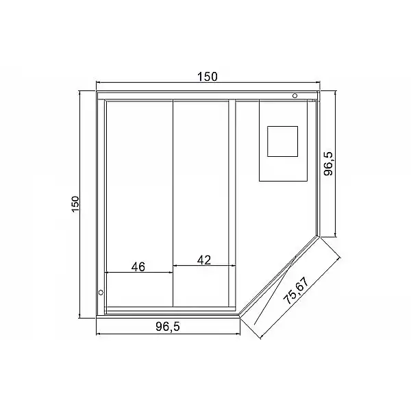 Фінська кутова сауна TG3C White з плитою