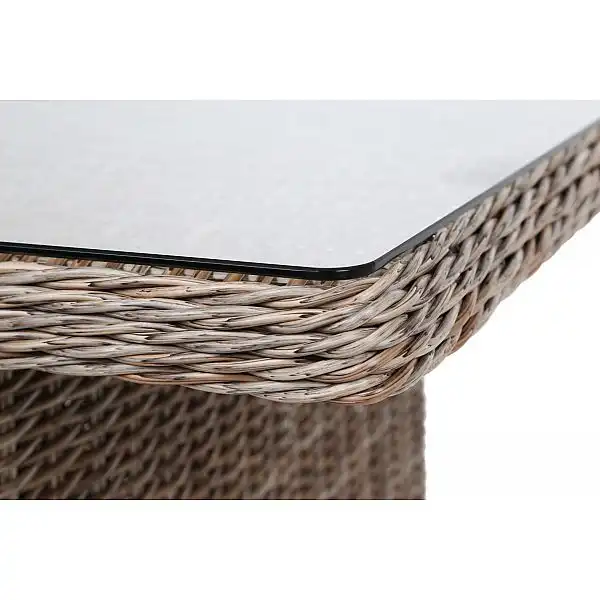 Правосторонний угловой набор садовой мебели Alicante Ginger/Brown Melange с пуфами