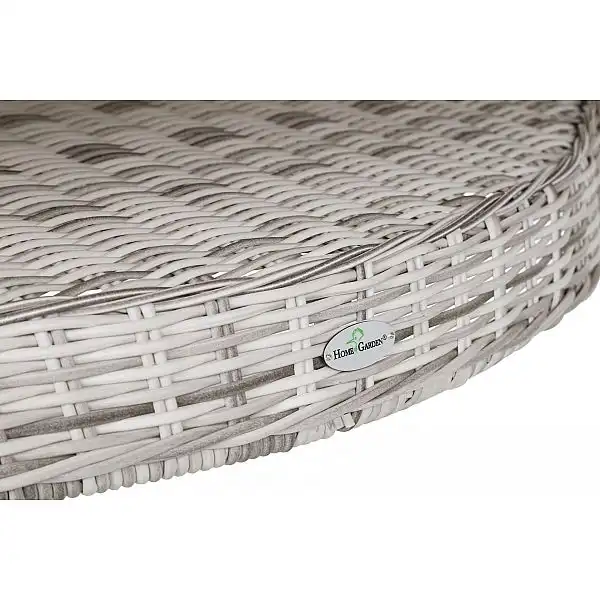 Садовая мебель из техноротанга Bristol Round Elegant 180 см Light Grey / Grey Melange 8+1