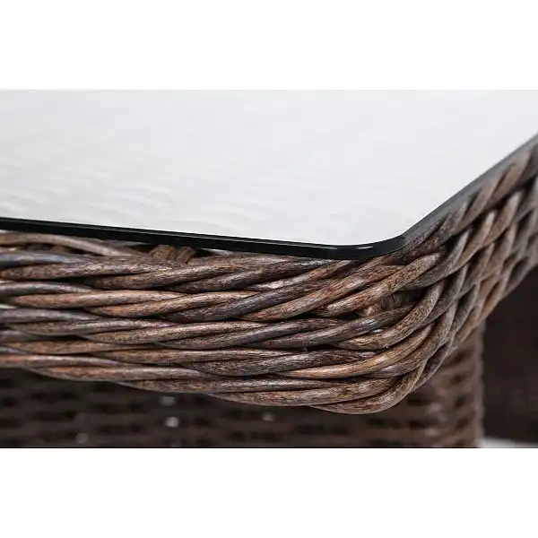 Лівий кутовий диван техноротанг Alicante Brown Mat / Brown Melange