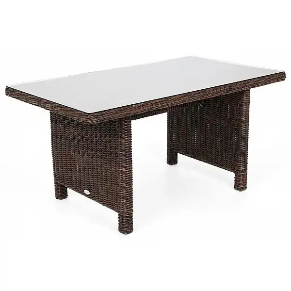 Лівий кутовий диван техноротанг Alicante Brown Mat / Brown Melange