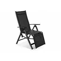Садовий стілець Ibiza Relax Black / Чорний алюмінієвий