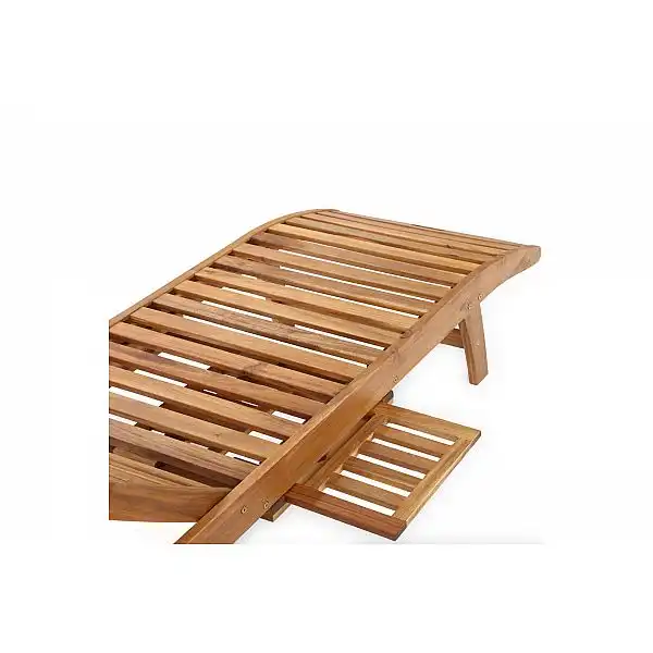 Дерев'яний садовий шезлонг Acacia Lux на колесах