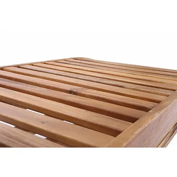 Дерев'яний садовий шезлонг Acacia Lux на колесах