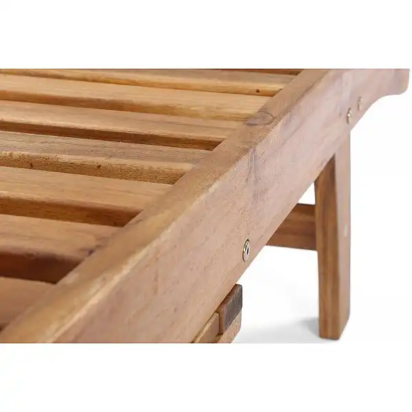 Дерев'яний садовий шезлонг Acacia Lux на колесах
