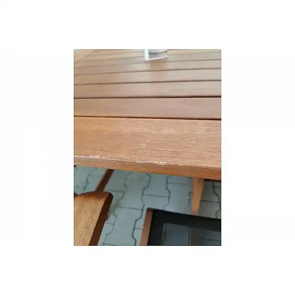 Садові дерев'яні меблі Meranti Black 150+50 см II. видів