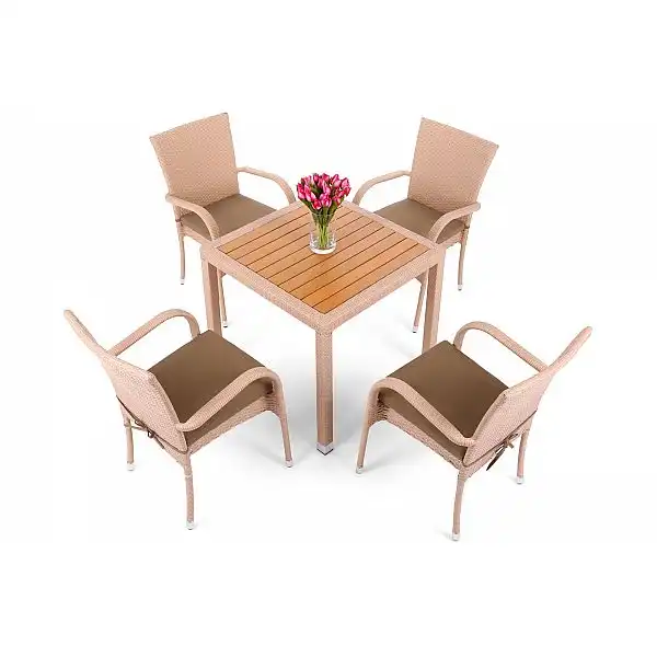 Меблі з техноратангу Mori Square Beige 4+1