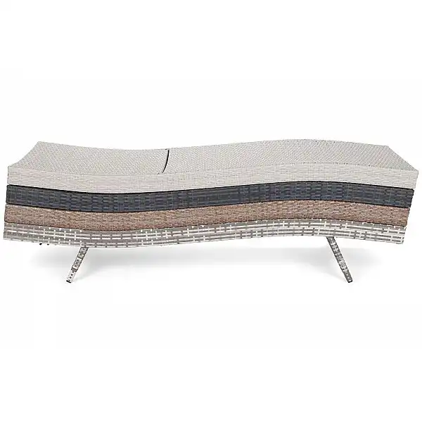 Комплект садовых шезлонгов из техноротанга  Bora Bora Grey / Grey Melange со столиком