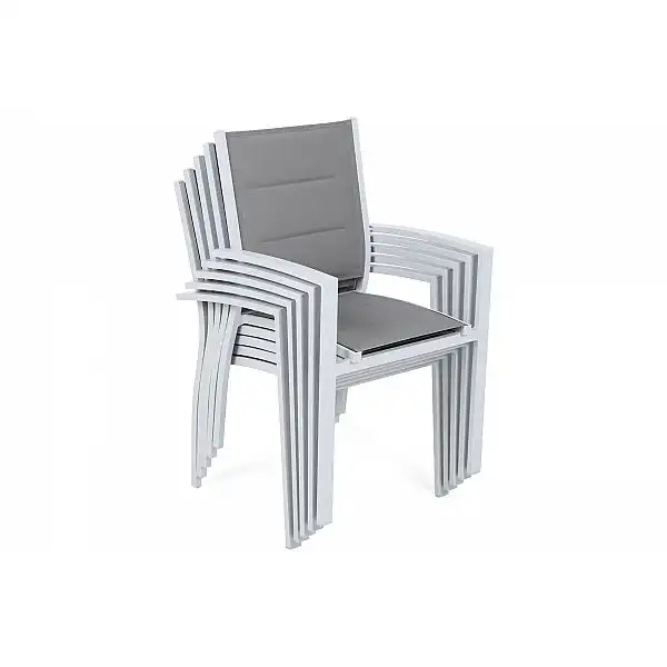 Алюмінієві садові меблі Venosa Silver / Grey 10+1