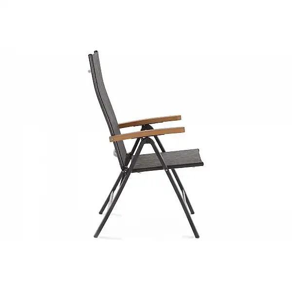 Алюмінієві садові меблі Florence Black / Teak 6+1