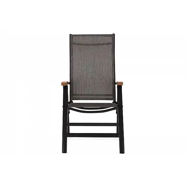 Алюмінієві садові меблі Florence Black / Teak 6+1