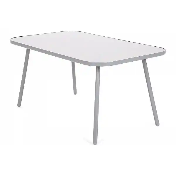 Садові меблі Casablanca металеві 150 см Silver / Taupe Atlanta Grey / Beige Striped 6+1