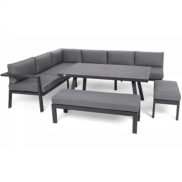 Кутові алюмінієві садові меблі Galapagos Grey / Window Grey