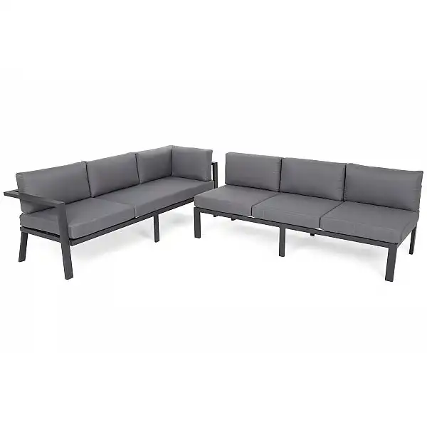 Кутові алюмінієві садові меблі Galapagos Grey / Window Grey
