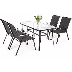Алюмінієві садові меблі Toscana Alu Black 4+1