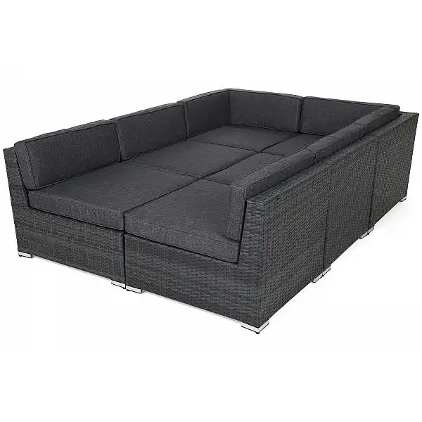 Кутовий диван Kansas Maxi Grey / Grey Melange з техноратангу