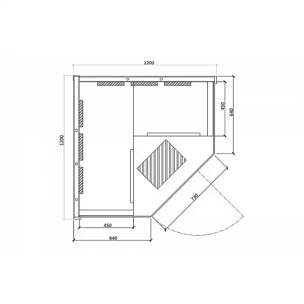 EA2C Белая угловая финская сауна с печью