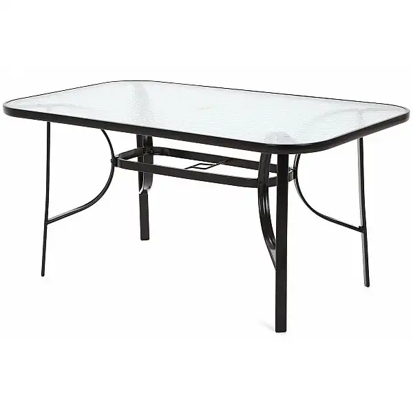 Садові меблі Sevilla металеві 145 см Black / Black 6+1
