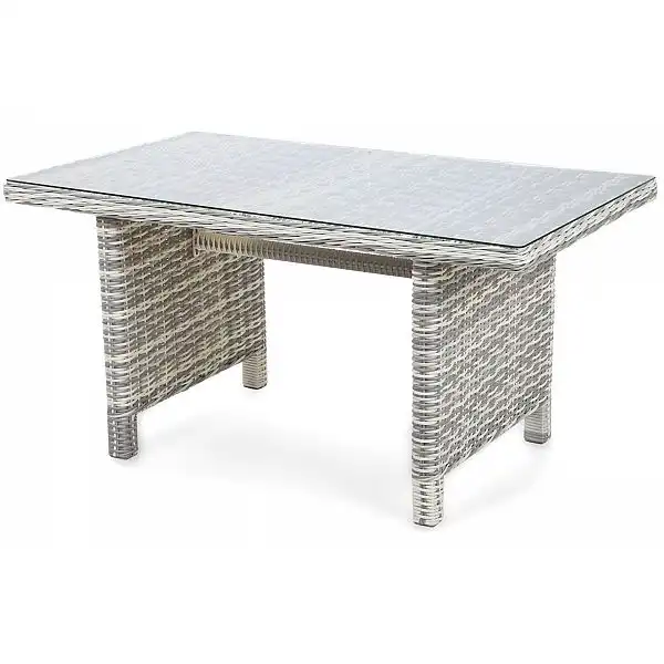 Правий кутовий диван техноротанг Alicante Light Gray / Grey Melange